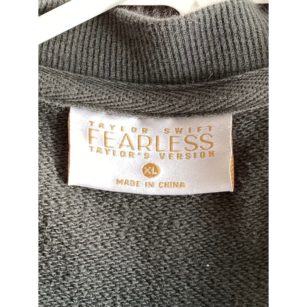 Taylor Swift Fearless Womens with You I'd Dance Boxy Pullover Sweatshirt Gray XL - Picture 6 of 9
